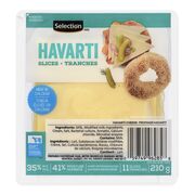 Tranches de fromage havarti