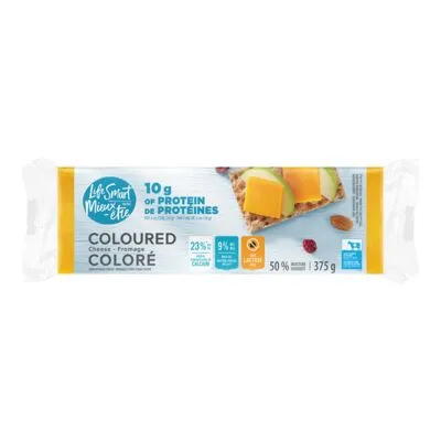 Fromage coloré sans lactose en bloc