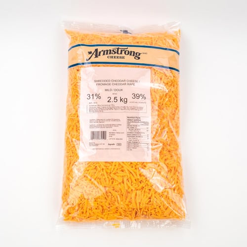 Cheddar jaune doux râpé 2,5 kg