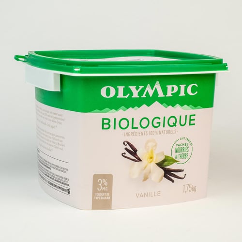 Yogourt vanille biologique 1,75 kg