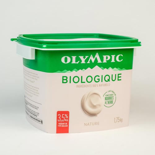 Yogourt nature biologique 1,75 kg