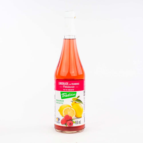 Limonade à la framboise pétillante 750 ml