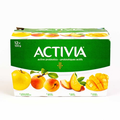 Yogourt pomme pêche abricot mangue x12