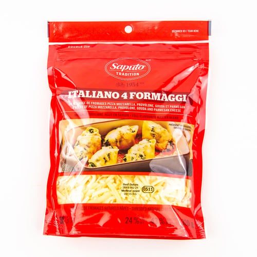 Mélange de 4 fromages râpés 320 g