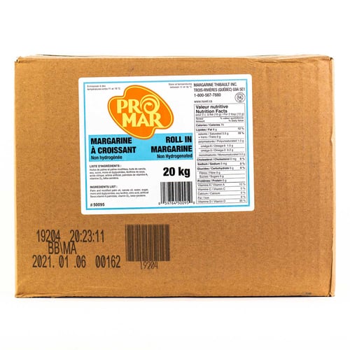 Margarine non hydrogénée 20 kg
