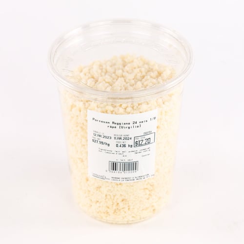 Parmesan Reggiano AOP 24 mois 1/8 meule râpé