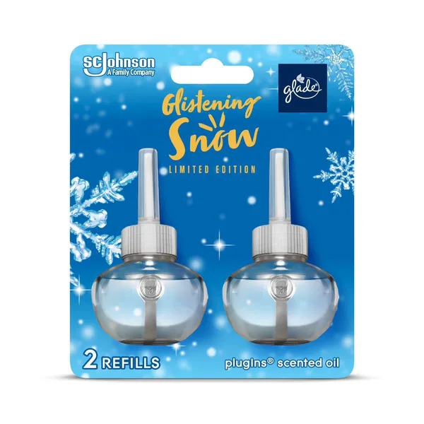 Glade branchées huile parfumée recharge. glistening snow deux recharges