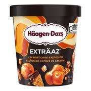 Crème glacée à saveur d'explosion caramel