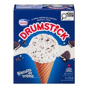 Cornets de crème glacée aux biscuits et crème