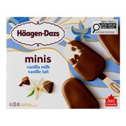 Petites barres de crème glacée à la vanille enrobée de chocolat