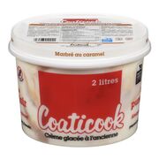 Crème glacée à l'ancienne marbrée au caramel
