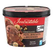 Crème glacée à la pâte à biscuits et brownies