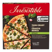 Pizza à croûte mince aux épinards surgelée