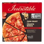 Pizza double pepperoni à croûte mince surgelée