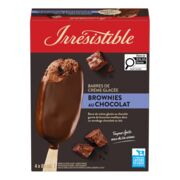 Barres de crème glacée aux brownies au chocolat