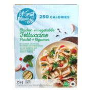 Fetuccine au poulet avec légumes surgelés