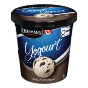 Yogourt glacé à saveur de biscuits et crème