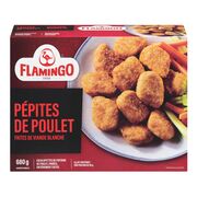 Pépites de poulet panées surgelées