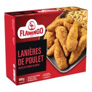 Lanières de poulet panées surgelées