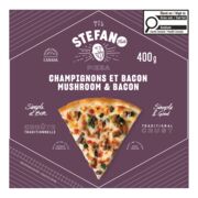 Pizza congelée aux champignons et bacon