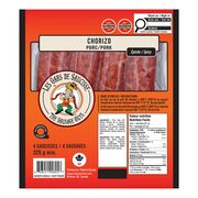 Saucisses chorizo surgelées