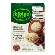 Dumplings au poulet et légumes surgelés