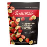 Fraises et bananes surgelées