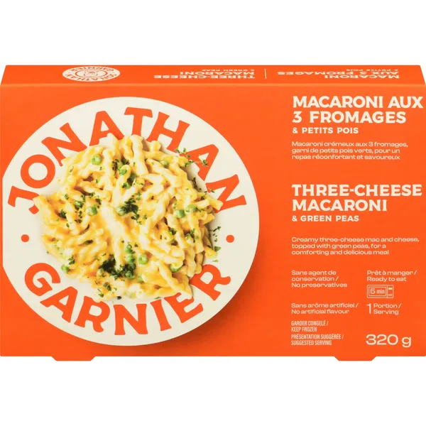 Macaronis aux 3 fromages et petits pois