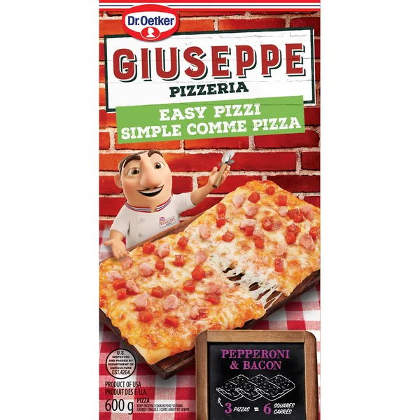 Pizza carré au pepperoni et bacon