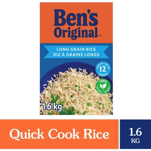 Riz à grains longs à cuisson rapide