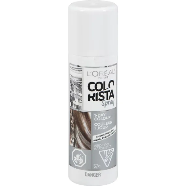 Colorant Colorista Spray, couleur 1jour, argent