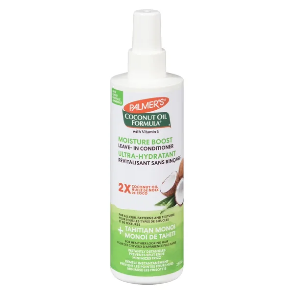 Revitalisant sans rincage a huile de noix de coco cheveux secs. abîmés ou colorés et démêlage