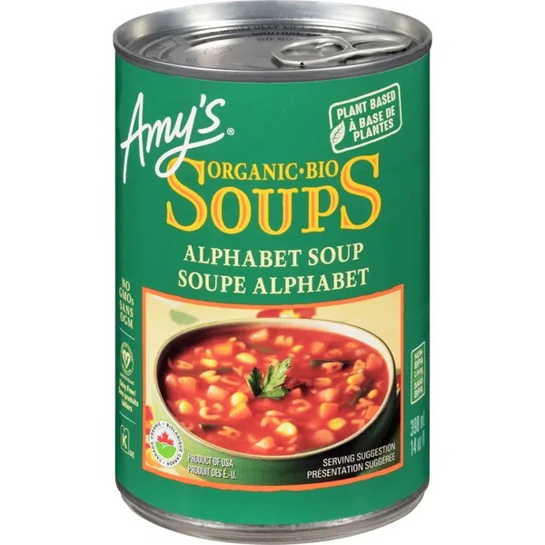 Soupe biologique alphabet