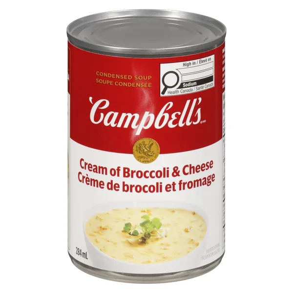 Soupe condensée au brocoli et fromage