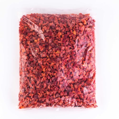 Poivrons rouges en dé surgelées 2 kg