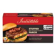 Burgers au bacon et au cheddar surgelés