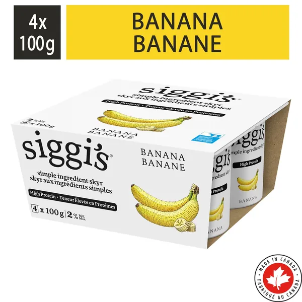 Skyr aux ingrédients simples banane 2% m.g.