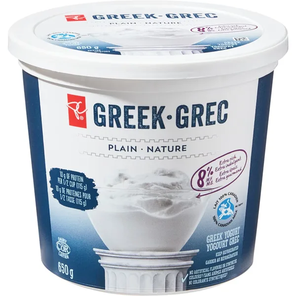 Yogourt Grec 8%, nature