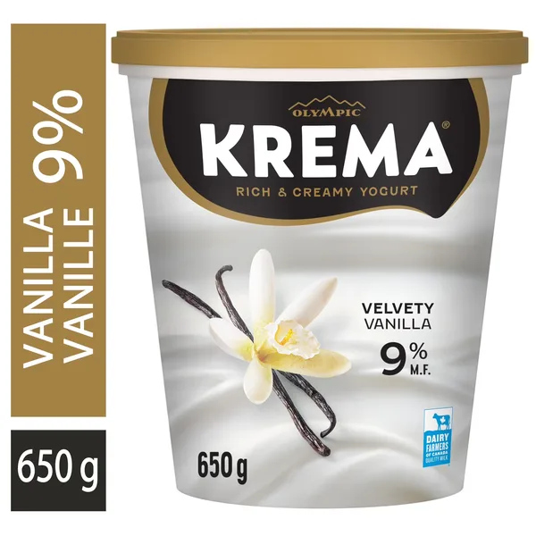 Yogourt krema à la vanille 9 %