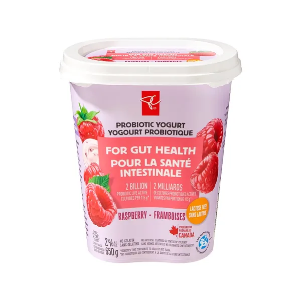 Yogourt probiotique 2 % framboise