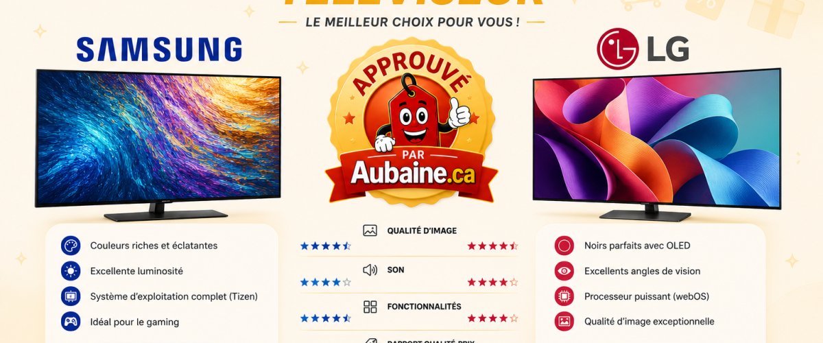 Televiseur samsung vs lg — Téléviseur Samsung vs LG au Québec : le comparatif 2026 pour bien choisir