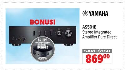 YAMAHA AS501B Stereo Integrated Amplifier Pure …