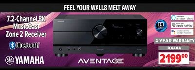 RXA4A Yamaha 7.2-Channel 8K MusicCast Zone 2 Re…