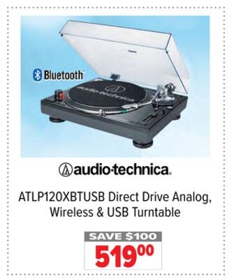 ATLP120XBTUSB Audio-Technica Direct Drive Analo…