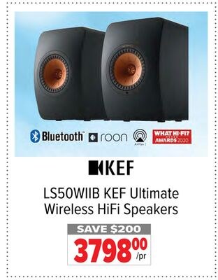 LS50WIIB KEF Ultimate Wireless HiFi Speakers