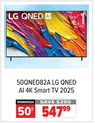 50QNED82A 50" LG QNED AI 4K Smart TV 2025