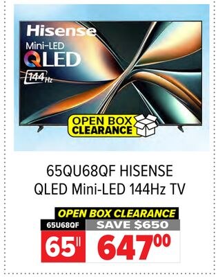 65QU68QF HISENSE QLED Mini-LED 144Hz TV
