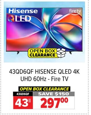 43QD6QF HISENSE QLED 4K UHD 60Hz - Fire TV