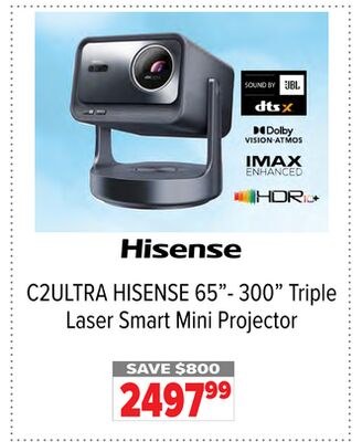 C2ULTRA HISENSE 65"- 300" Triple Laser Smart Mi…
