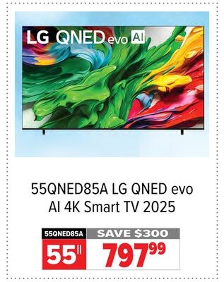 55QNED85A 55" LG QNED evo AI 4K Smart TV 2025